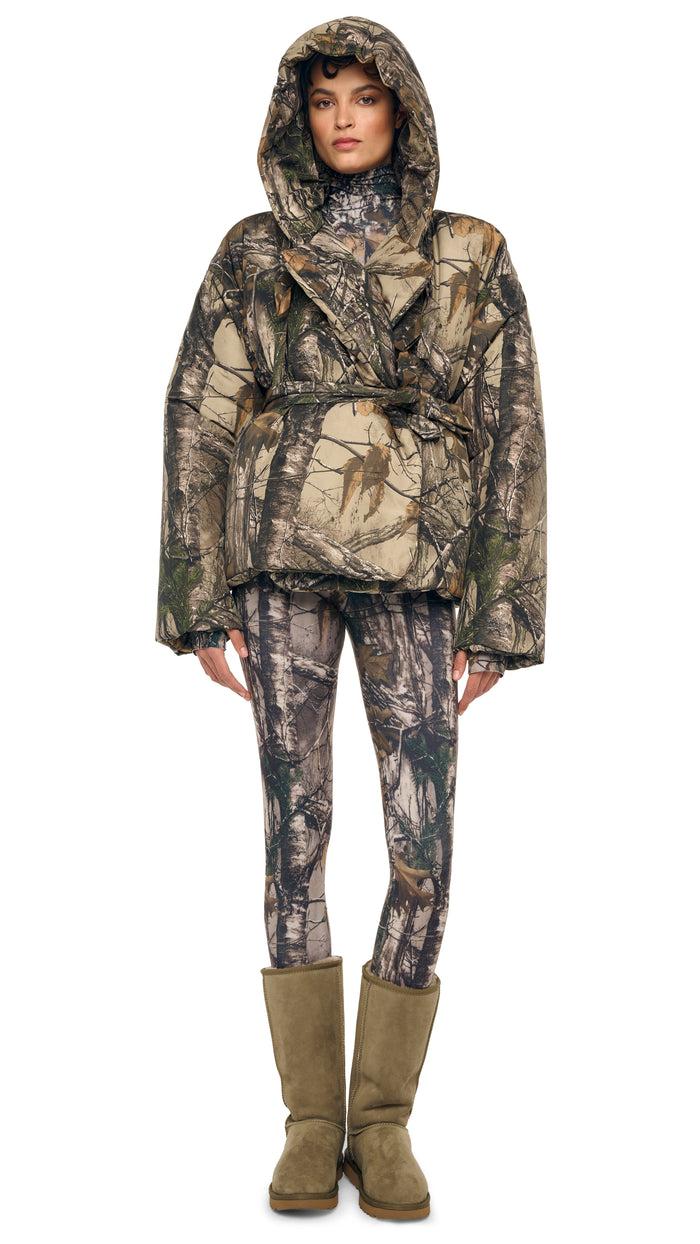 norma kamali HOODED SLEEPING BAG JACKET W/ DRAWSTRINGS