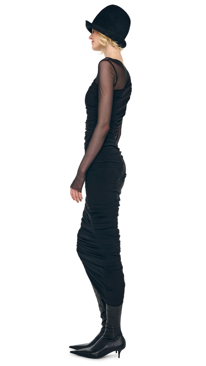 Norma Kamali LONG SLEEVE DIANA GOWN + LEGGING W/ FOOTIE