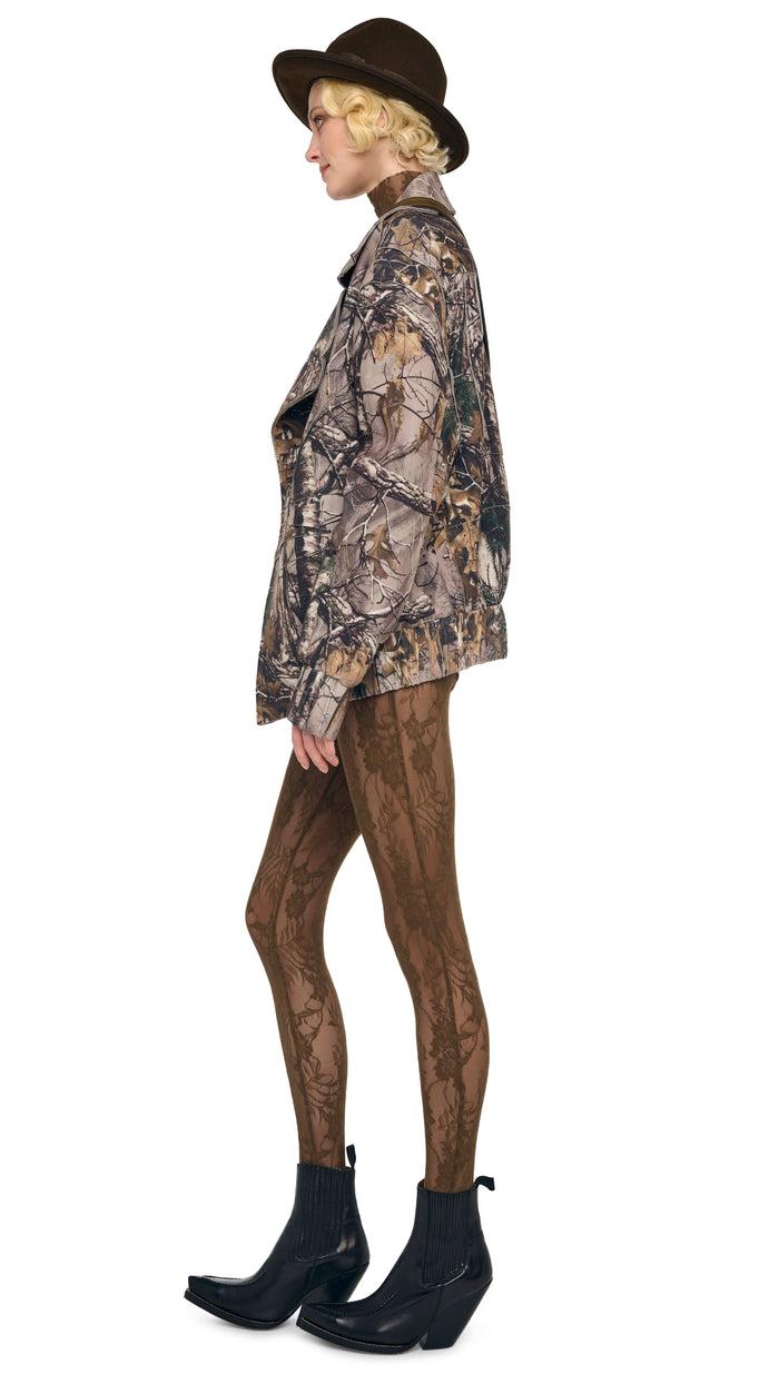 Norma Kamali LONG SLEEVE SLIM FIT TURTLE CATSUIT W/ FOOTIE