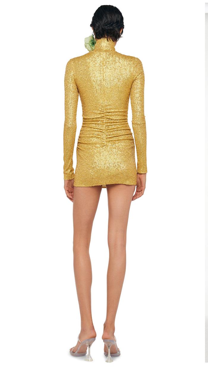 Norma Kamali LONG SLEEVE TURTLENECK PICKLEBALL DRESS