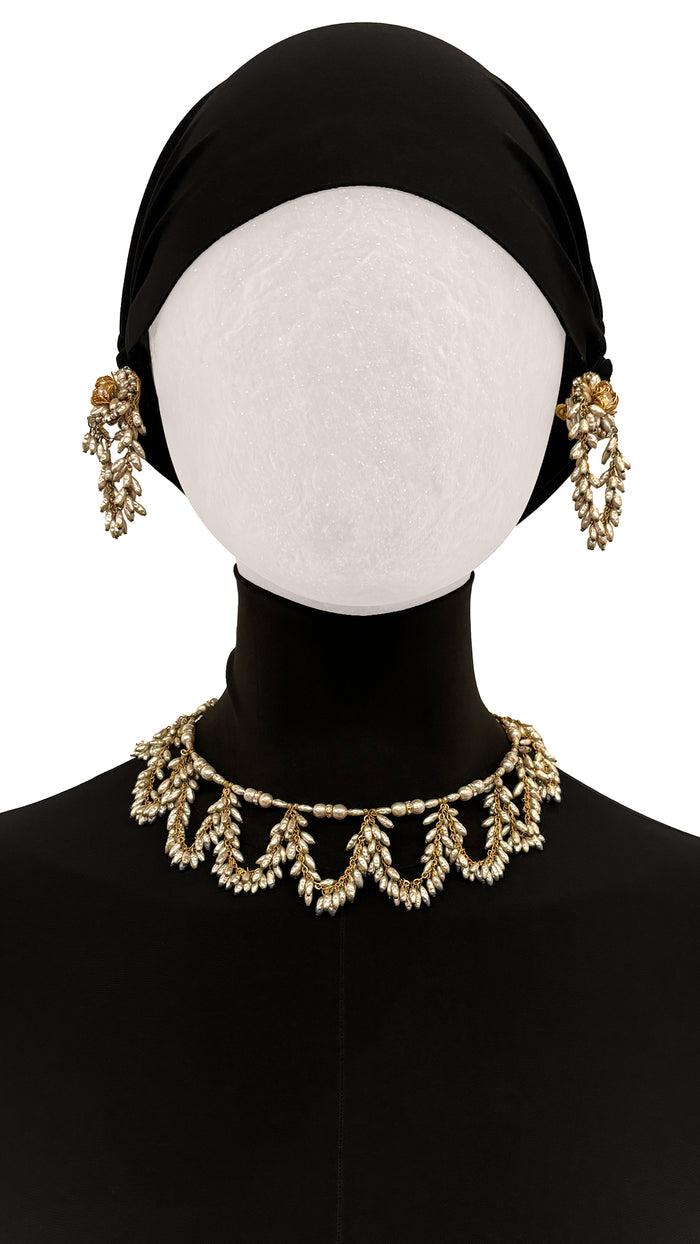 Norma Kamali MIRIAM HASKELL BEADED EARRINGS AND NECKLACE SET