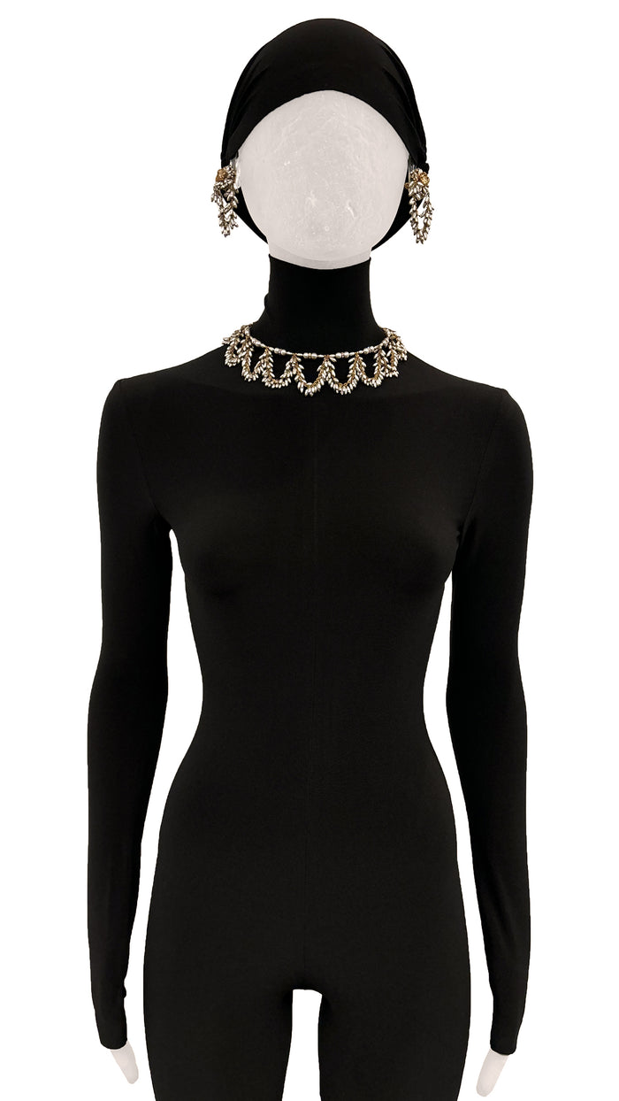 norma kamali MIRIAM HASKELL BEADED EARRINGS AND NECKLACE SET