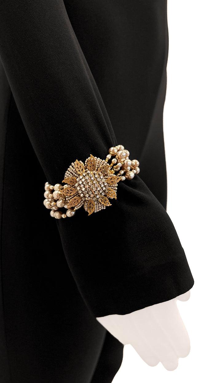 Norma Kamali MIRIAM HASKELL BEADED PENDANT NECKLACE AND BRACELET SET