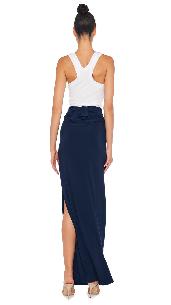 Norma Kamali ALL IN ONE SIDE SLIT LONG SKIRT
