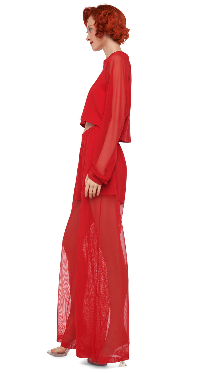 Norma Kamali BF ELEPHANT SWEATPANT W/ MESH