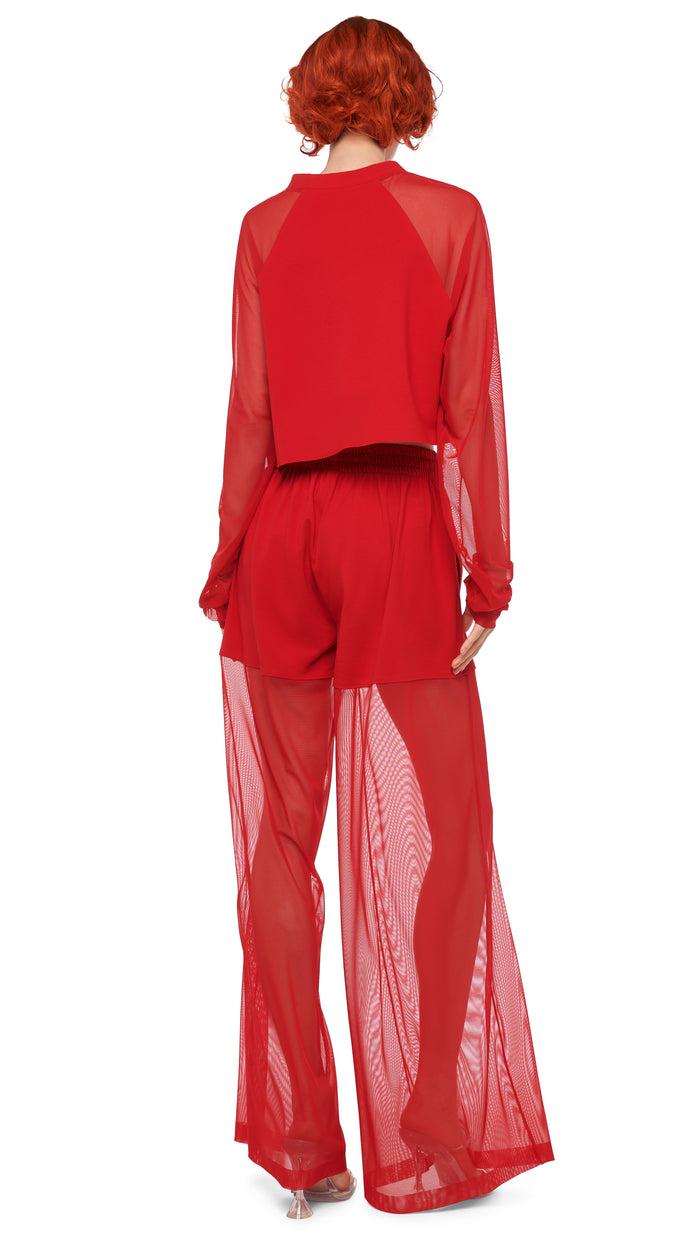 Norma Kamali BF ELEPHANT SWEATPANT W/ MESH