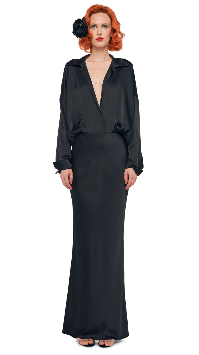 norma kamali BIAS OBIE SKIRT