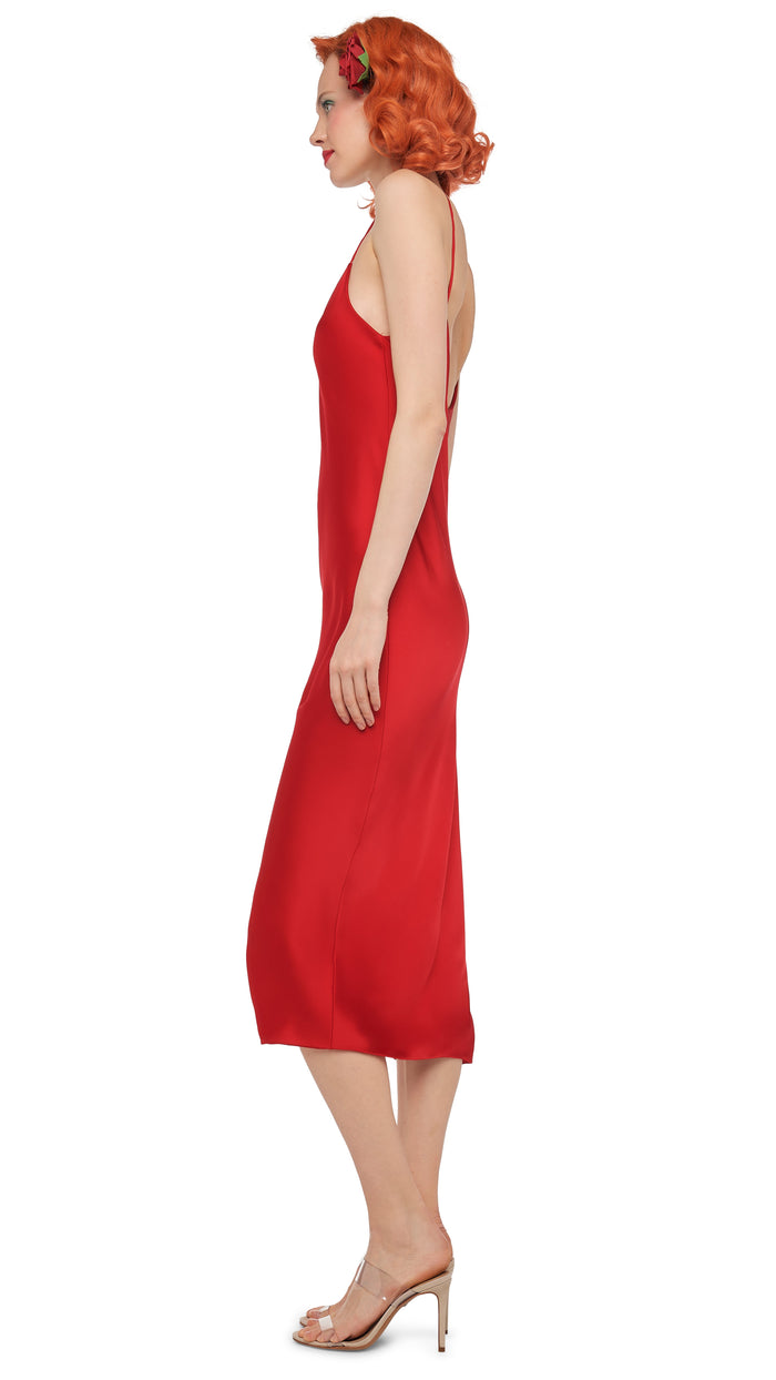Norma Kamali BIAS SLIP DRESS TO MIDCALF