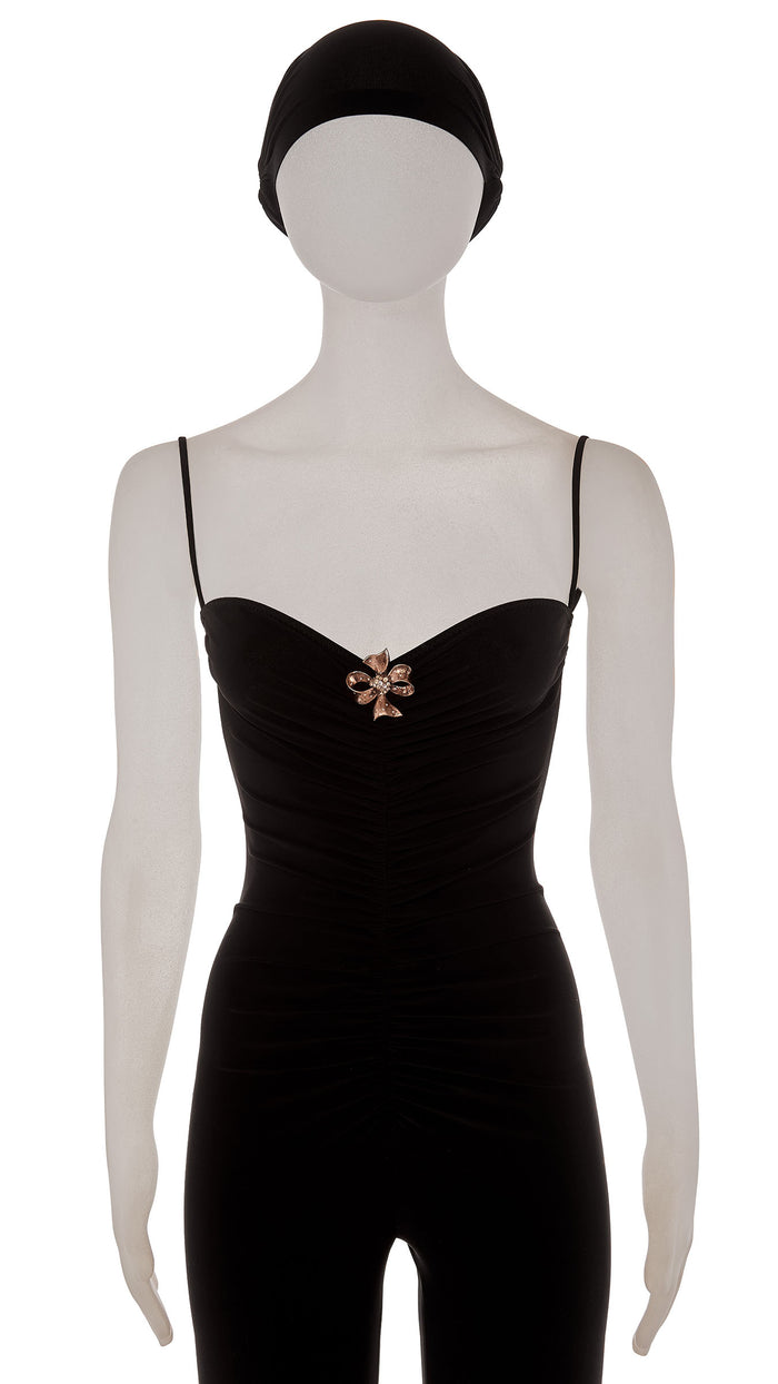 norma kamali BRASS BOW WITH STONES