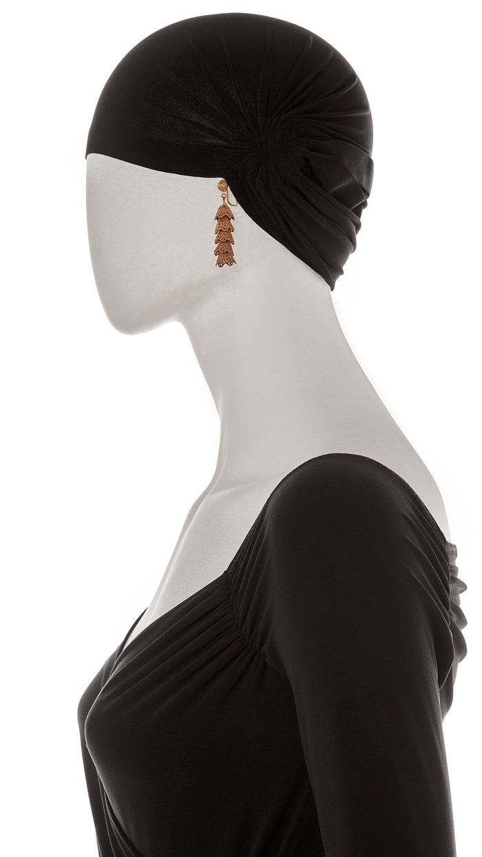 Norma Kamali BRASS TIERED DROP FILIGREE EARRINGS