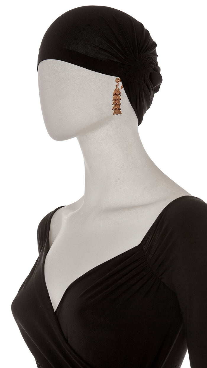 norma kamali BRASS TIERED DROP FILIGREE EARRINGS