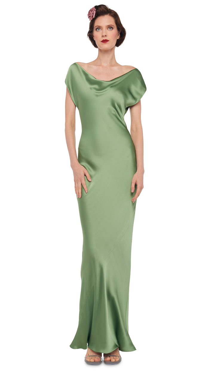 Norma Kamali CAP SLEEVE MARIA GOWN