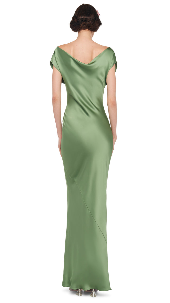 Norma Kamali CAP SLEEVE MARIA GOWN