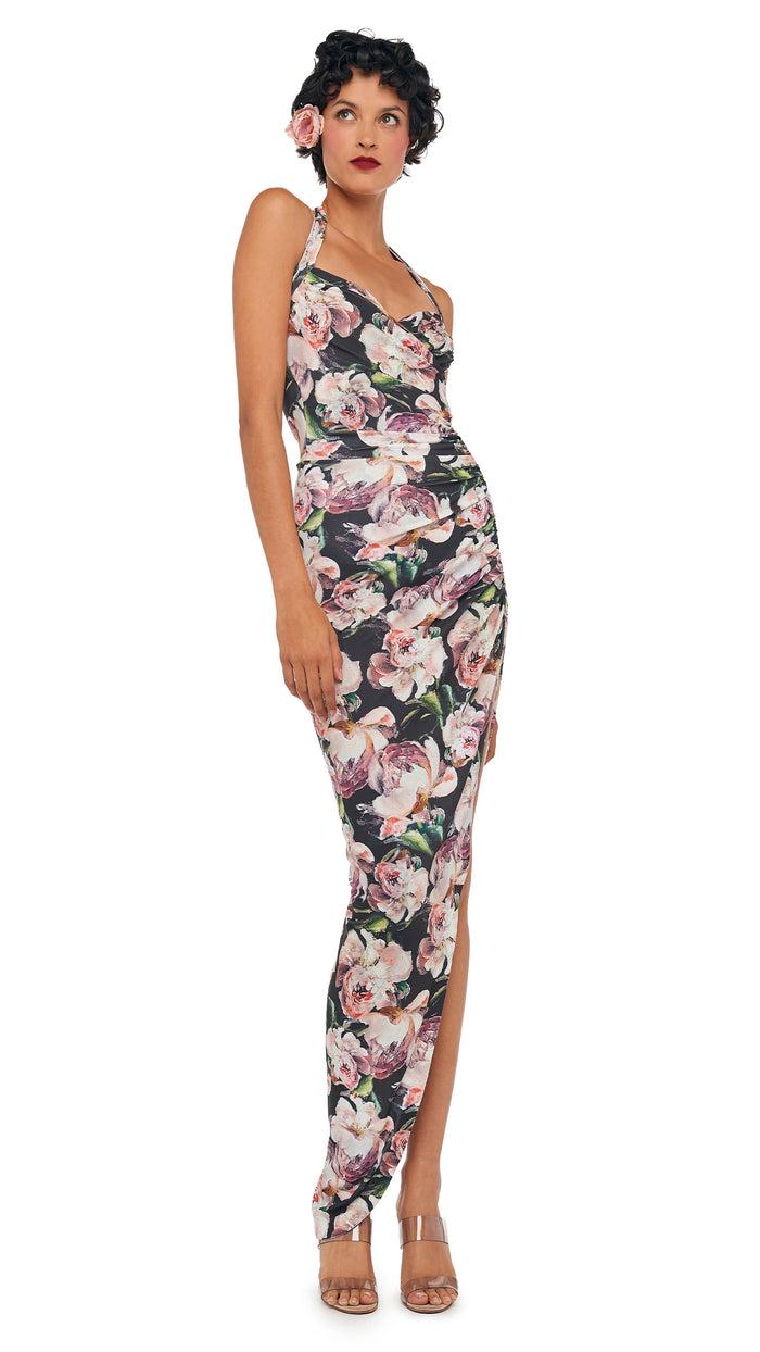 norma kamali CAYLA SIDE DRAPE GOWN