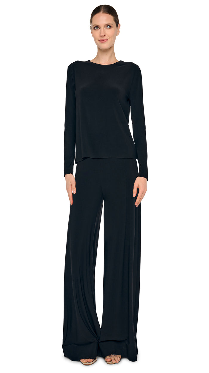 Norma Kamali CROPPED LONG SLEEVE T