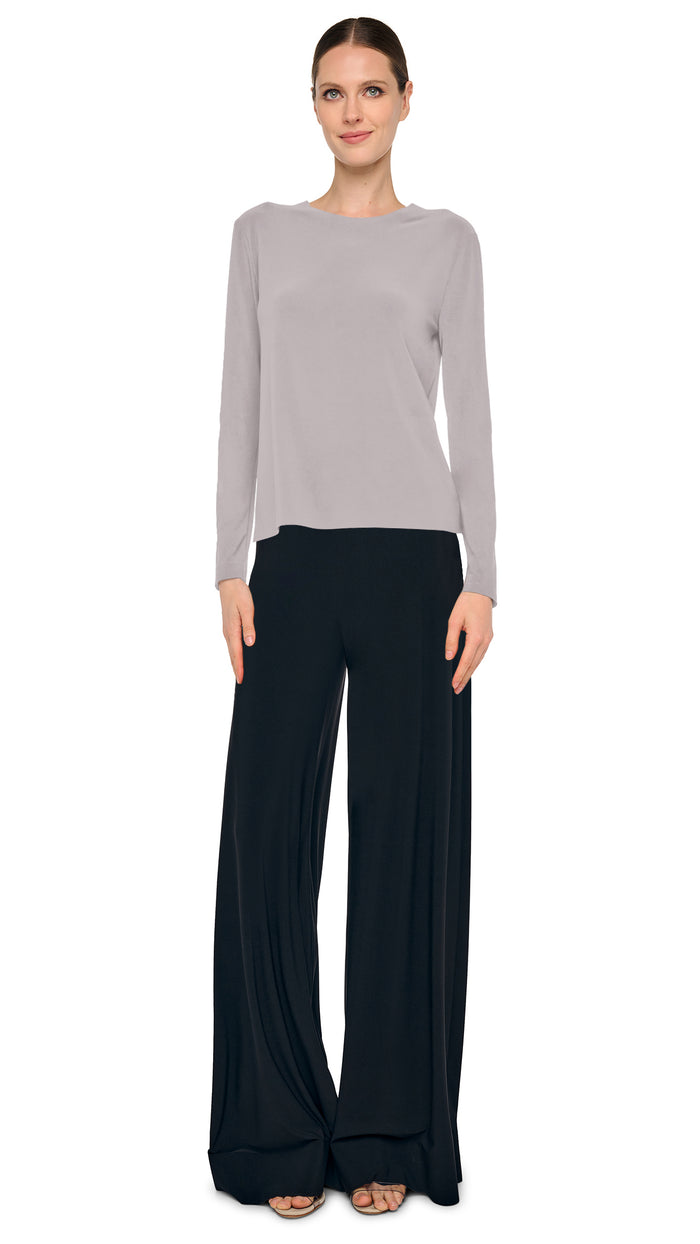 Norma Kamali CROPPED LONG SLEEVE T