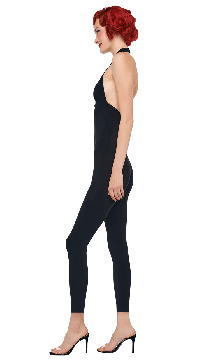 Norma Kamali CROSS HALTER CATSUIT