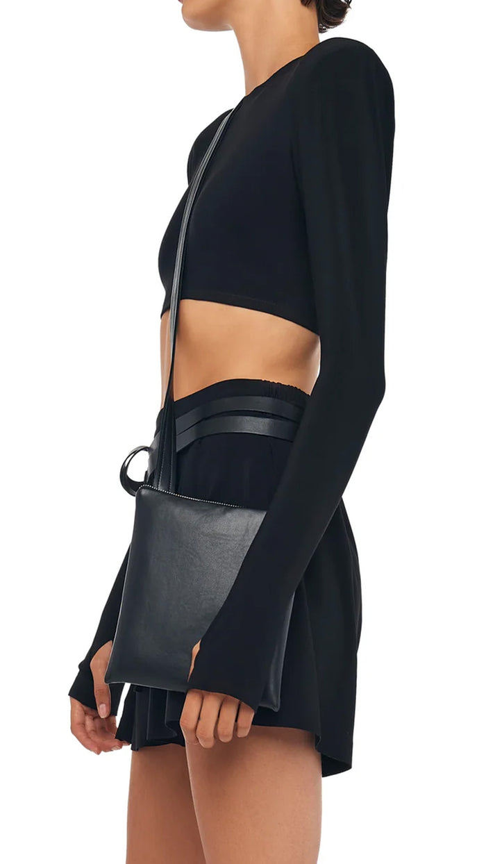 norma kamali CROSSOVER SHOULDER BAG SMALL