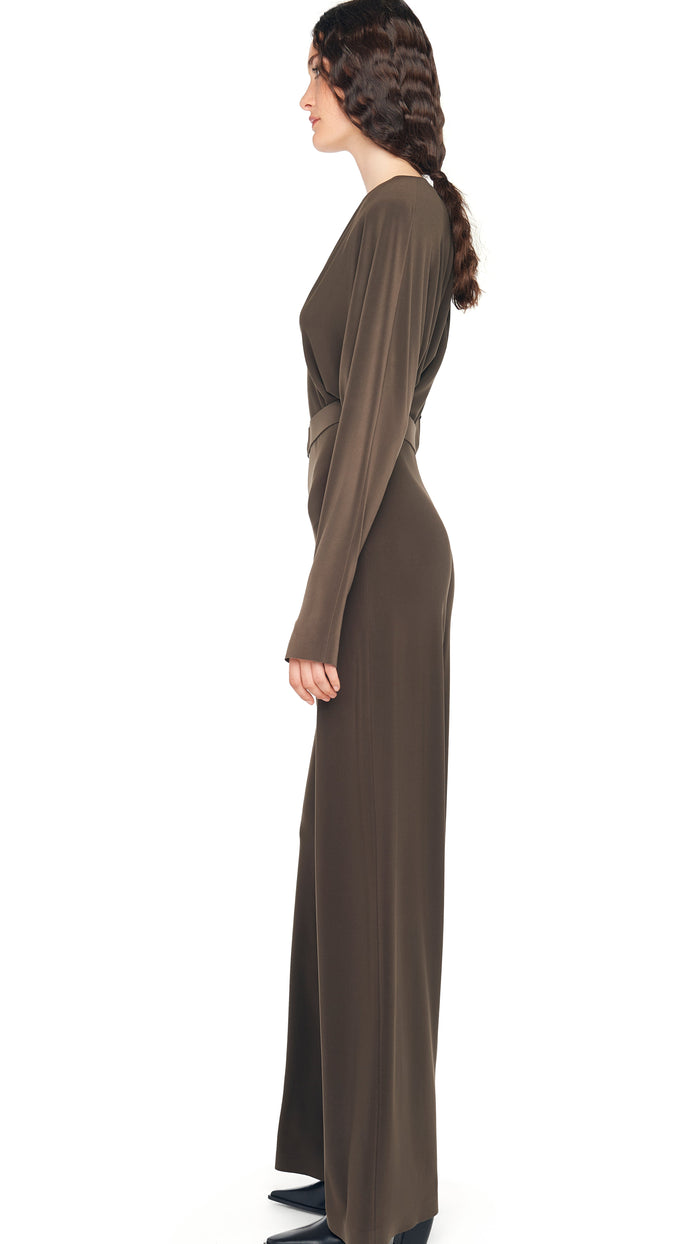 Norma Kamali DOLMAN JUMPSUIT W/ SHOULDER PADS