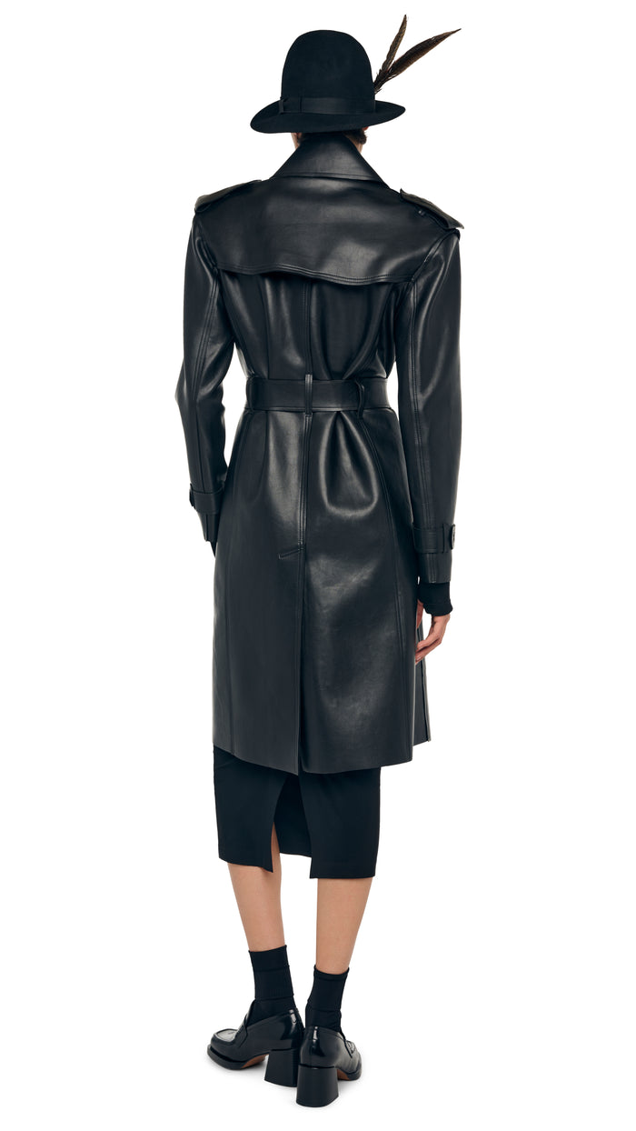 Norma Kamali DOUBLE BREASTED TRENCH