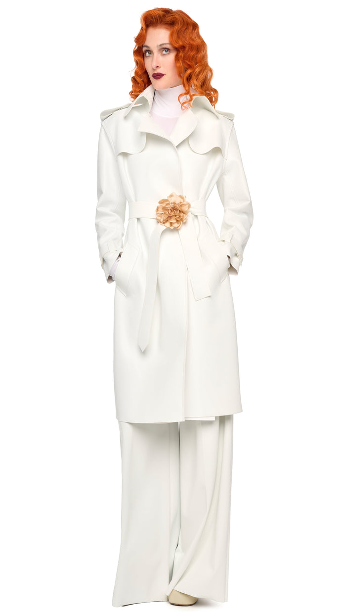 Norma Kamali DOUBLE BREASTED TRENCH