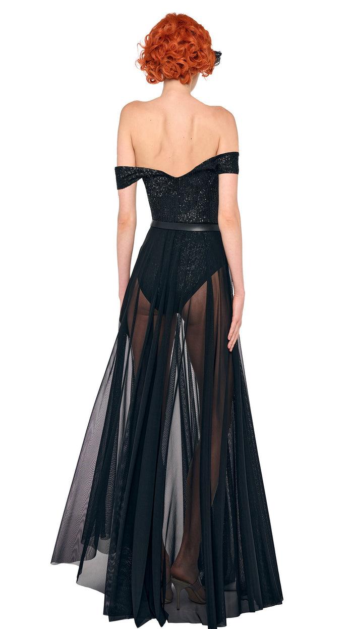 Norma Kamali DOUBLE DROP SHOULDER GOWN