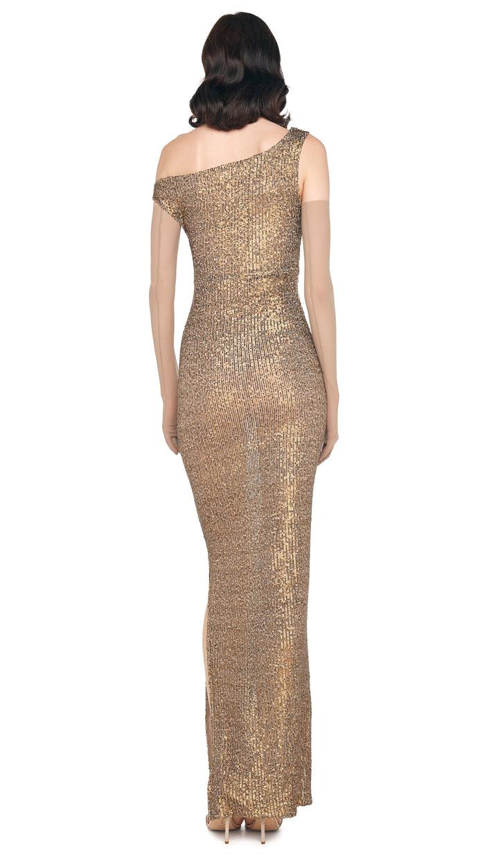 Norma Kamali DROP SHOULDER GOWN W/ SIDE SLIT