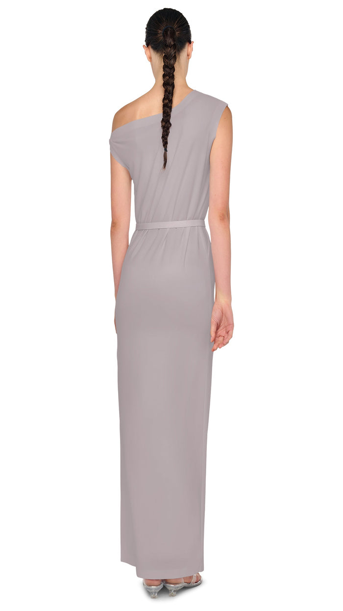 Norma Kamali DROP SHOULDER LONG DRESS W/ SIDE SLIT