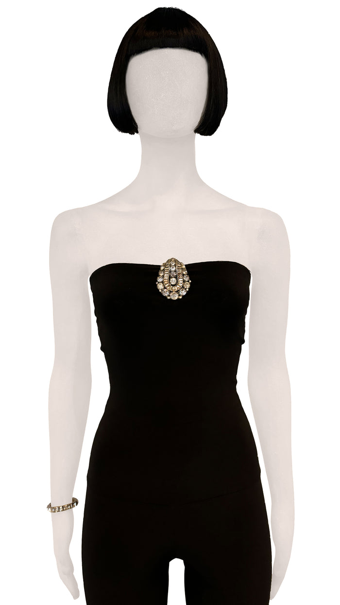 norma kamali EISENBERG STONE BROOCH