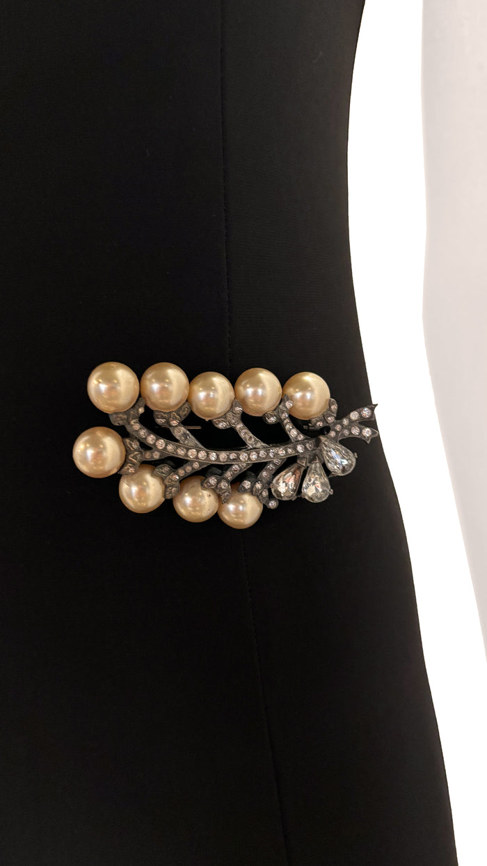 Norma Kamali EISENBERG STONE/PEARL BROOCH
