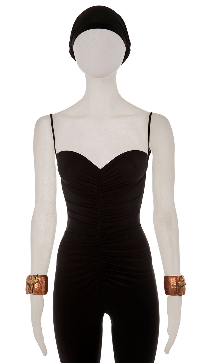 Norma Kamali FACE DETAIL BRASS CUFFS