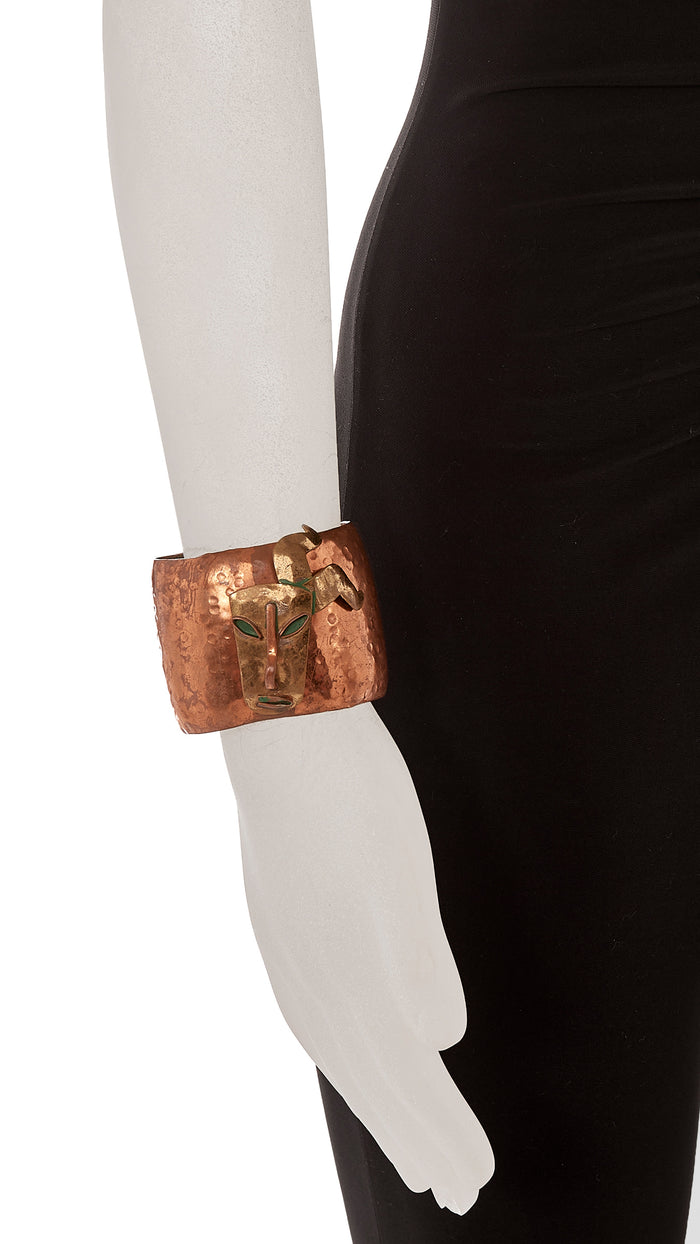 norma kamali FACE DETAIL BRASS CUFFS