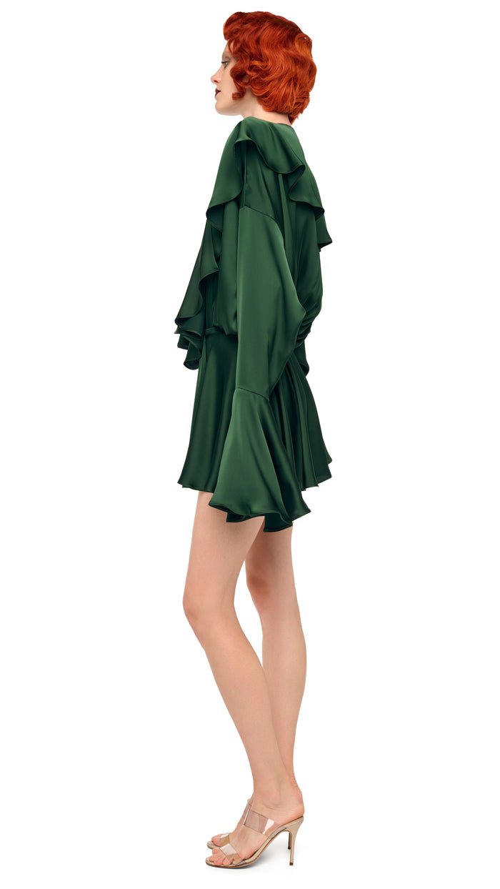 Norma Kamali FLARED MINI SKIRT