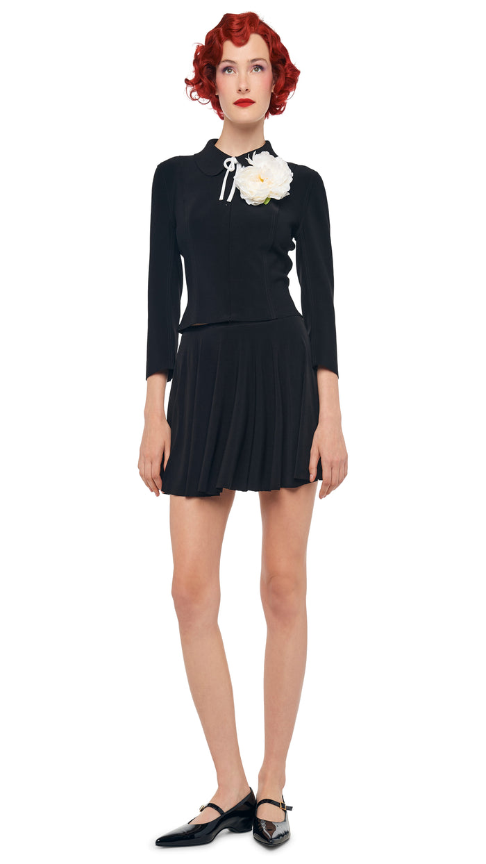 norma kamali FLARED MINI SKIRT