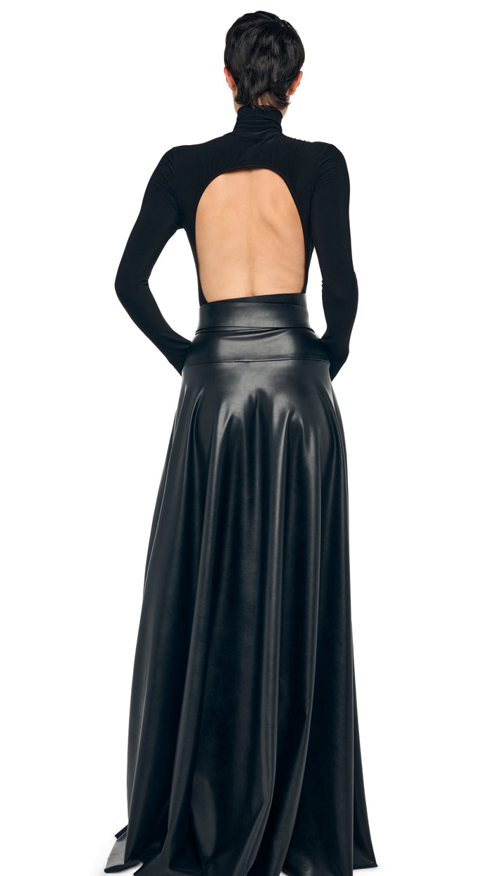 Norma Kamali FLARED SKIRT TO FLOOR