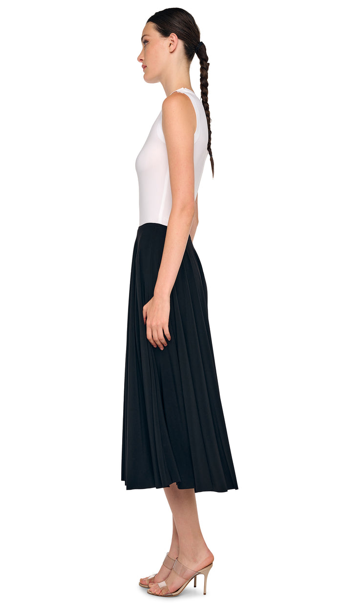 Norma Kamali FLARED SKIRT TO MIDCALF