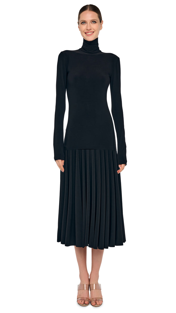 Norma Kamali FLARED SKIRT TO MIDCALF