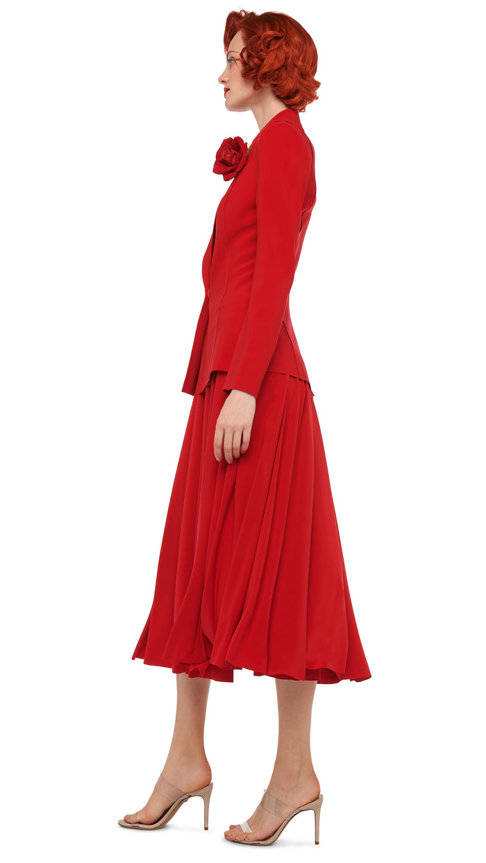 Norma Kamali FLARED SKIRT TO MIDCALF