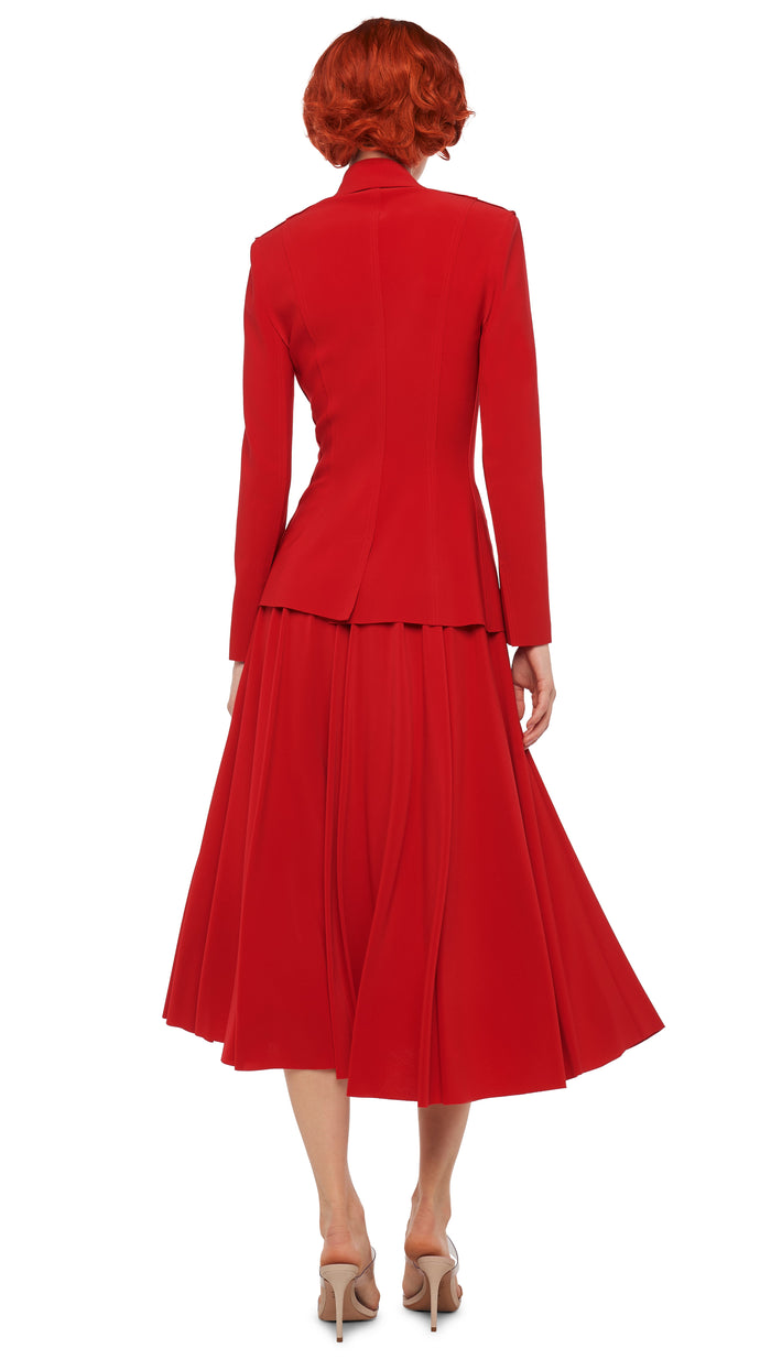 Norma Kamali FLARED SKIRT TO MIDCALF