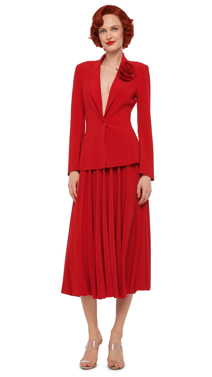 norma kamali FLARED SKIRT TO MIDCALF