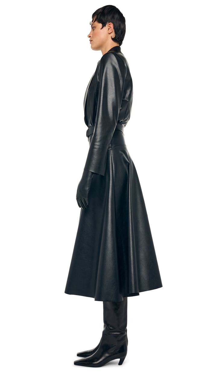 Norma Kamali FLARED SKIRT TO MIDCALF