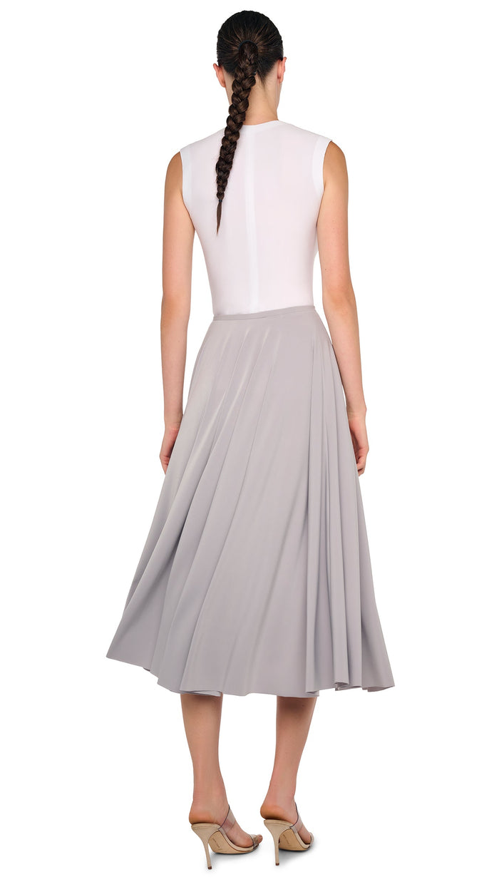 Norma Kamali FLARED SKIRT TO MIDCALF