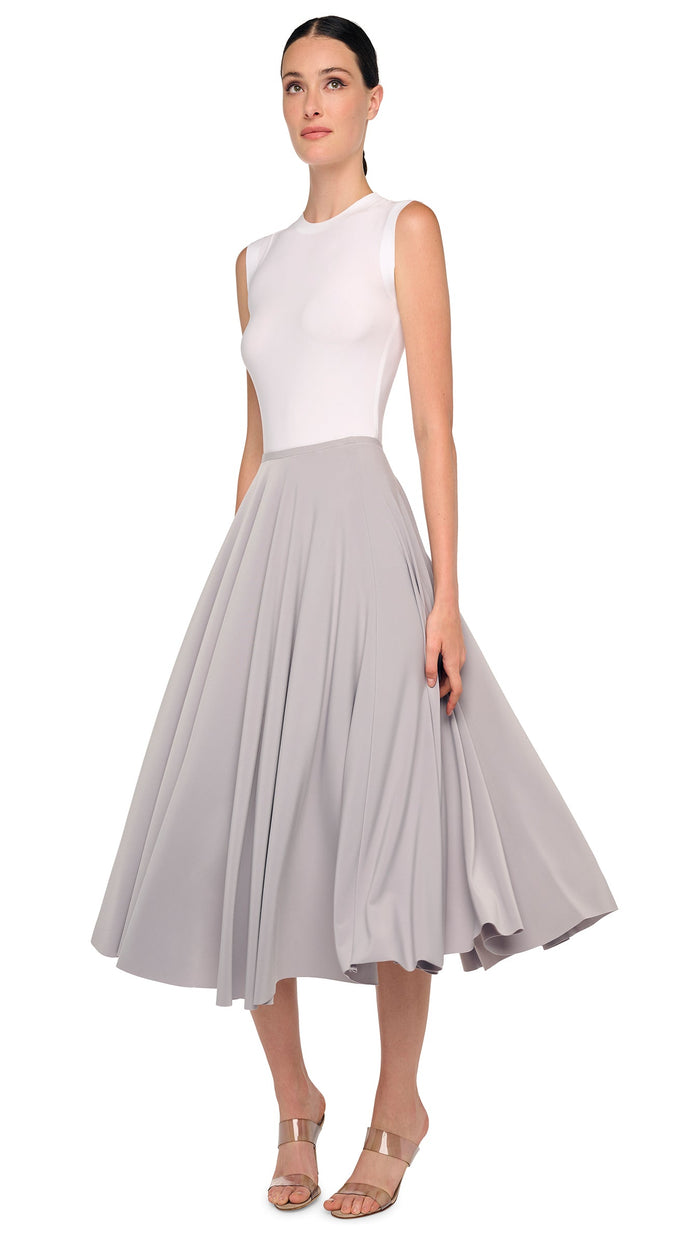 Norma Kamali FLARED SKIRT TO MIDCALF