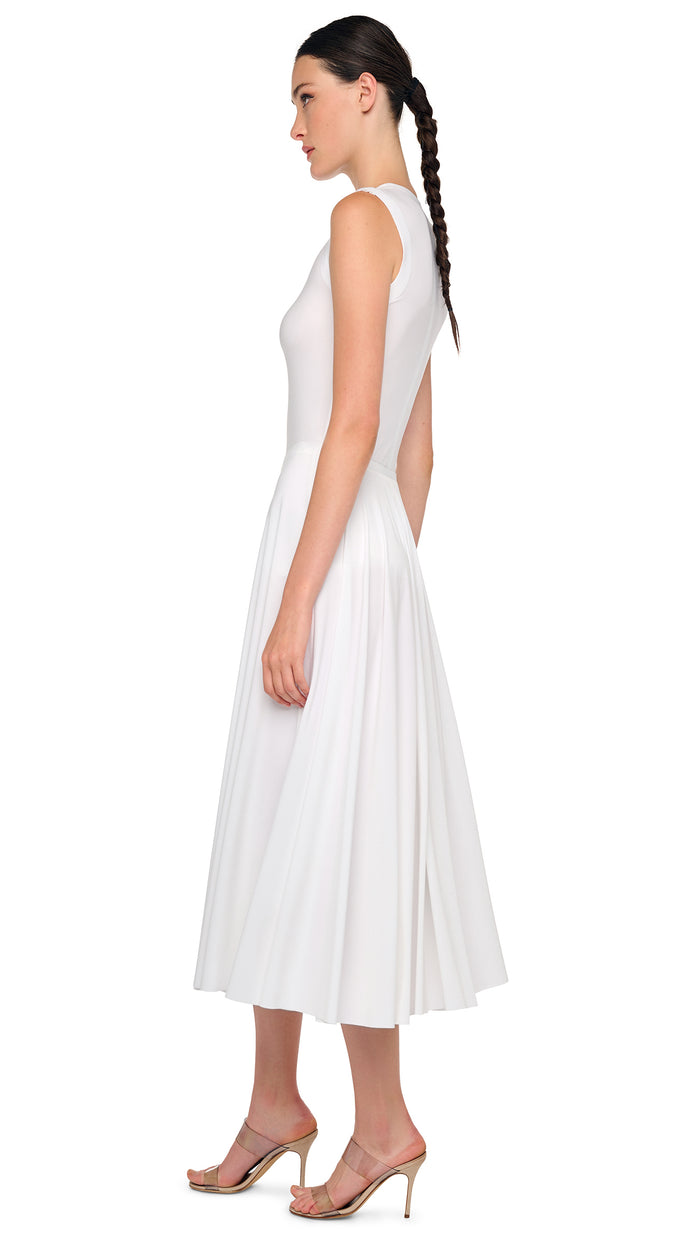 Norma Kamali FLARED SKIRT TO MIDCALF