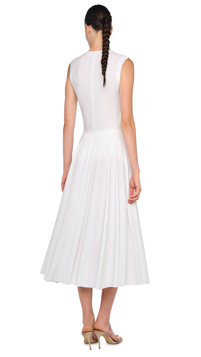 Norma Kamali FLARED SKIRT TO MIDCALF