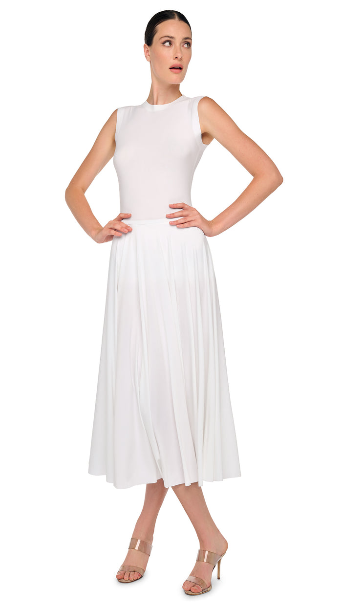 Norma Kamali FLARED SKIRT TO MIDCALF