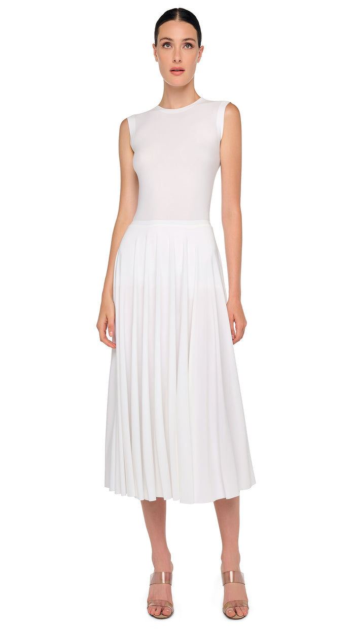 norma kamali FLARED SKIRT TO MIDCALF