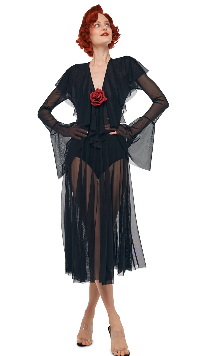 Norma Kamali FLARED SKIRT TO MIDCALF W/ PANTY