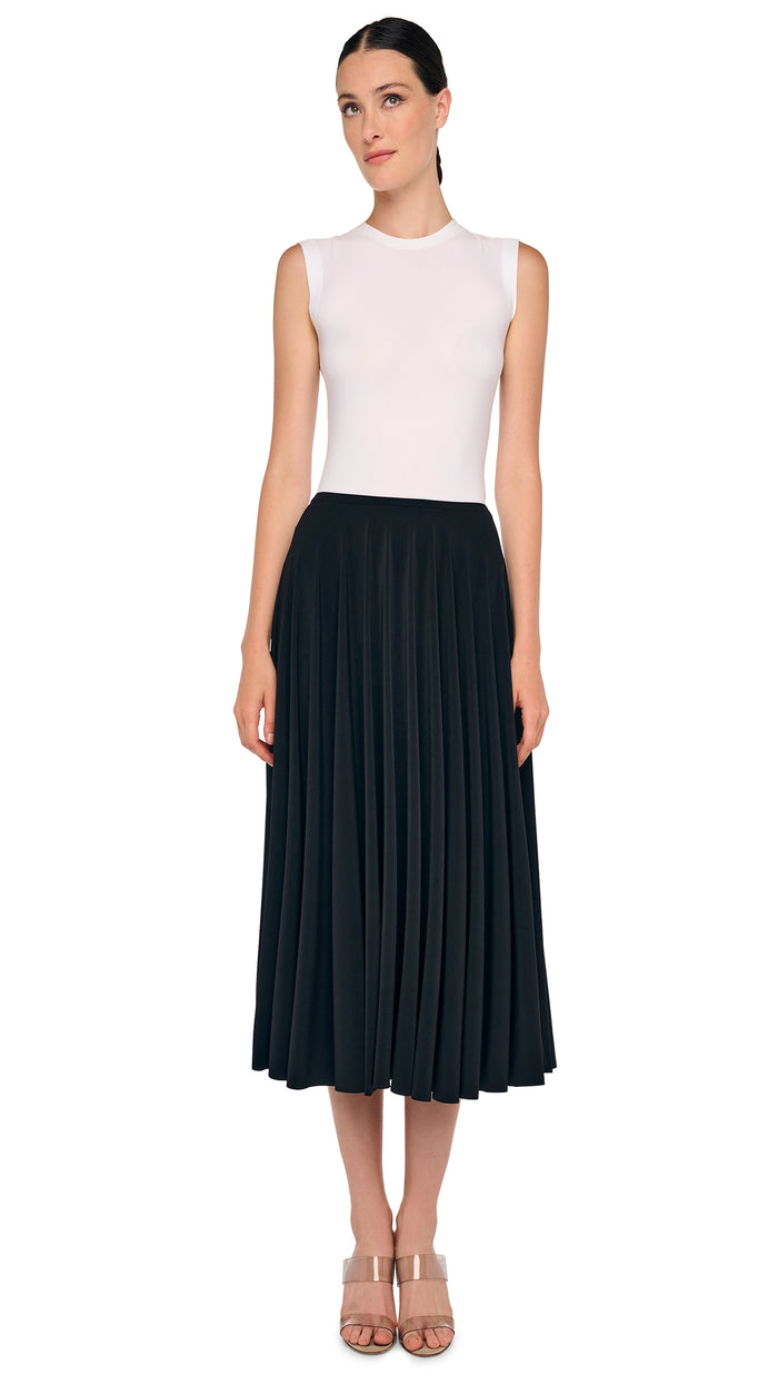 norma kamali FLARED SKIRT TO MIDCALF