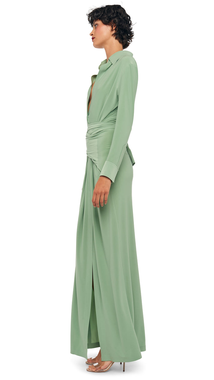 Norma Kamali FOUR SLEEVE NK SHIRT LONG DRESS